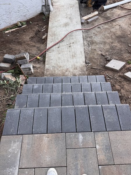 Custom Paver Steps and Walkway in San Diego